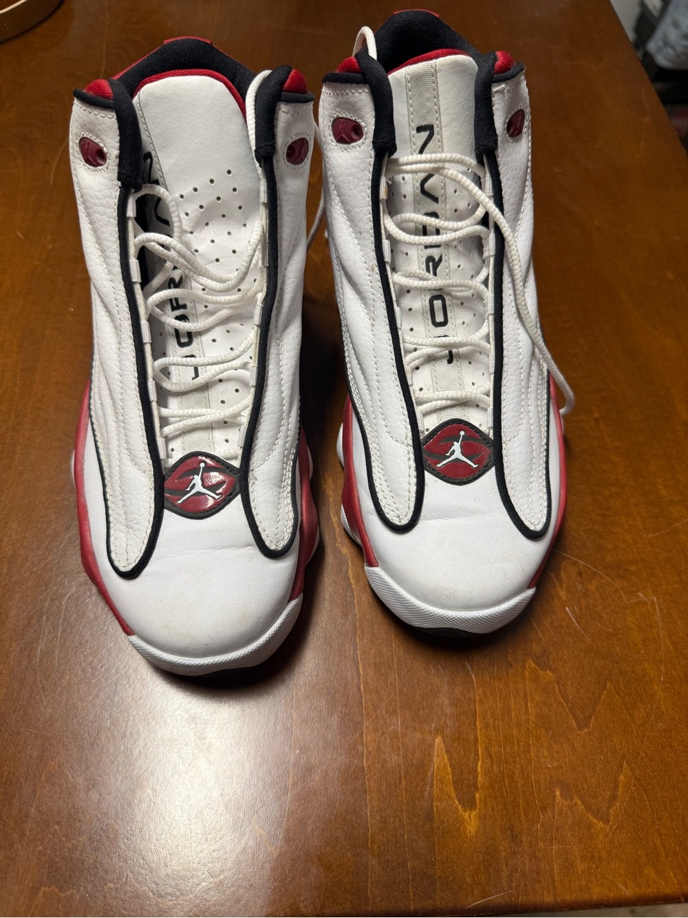 Jordan White Red High-Top Basketball Sneakers